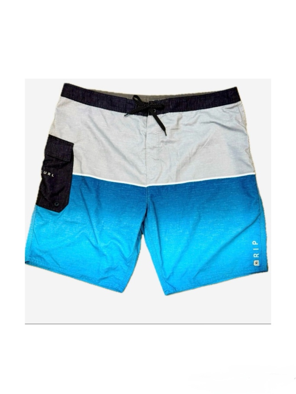 Rip Curl Dawn Patrol 21" Boardshorts Swim Trunks Blue Grey Ombre Size XXL